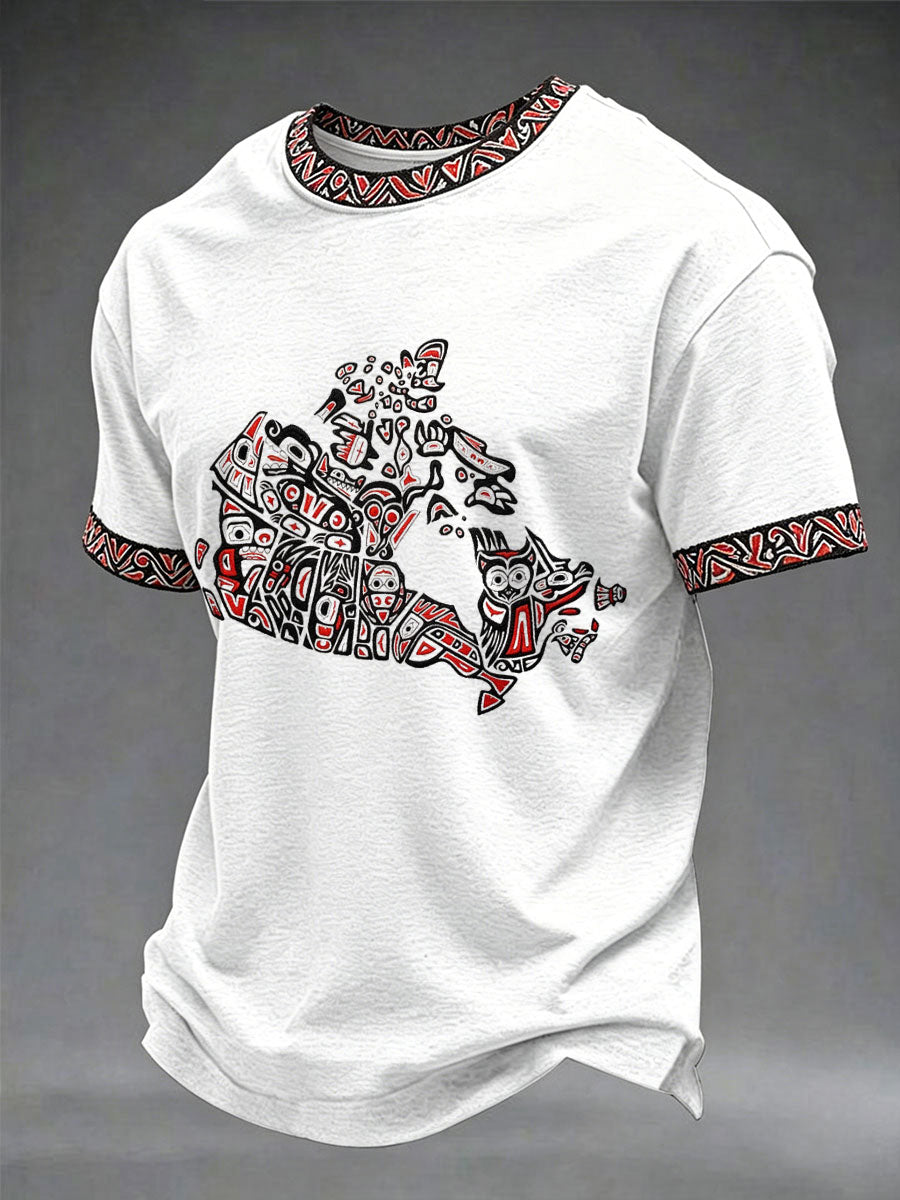 Men's Indigenous Totem Casual T-shirts