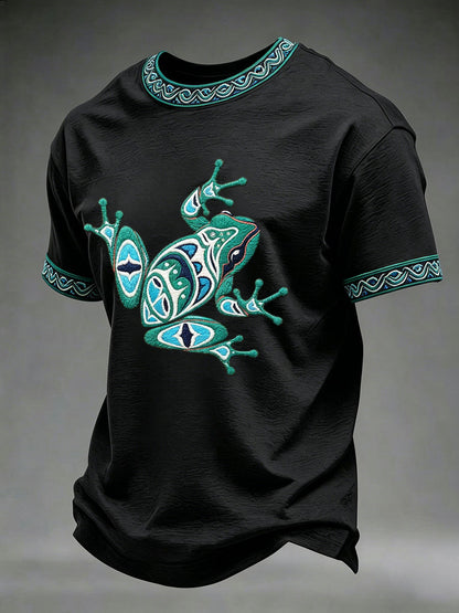 Men's Indigenous Totem Art Casual T-Shirt
