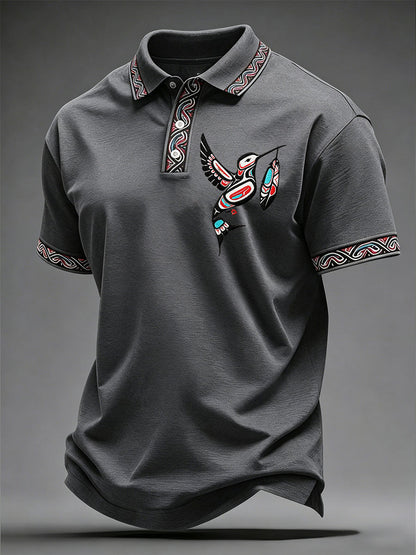Men's Indigenous Totem Art Casual Top