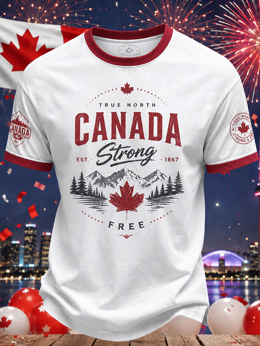 Men's True North Strong and Free Printed Casual T-Shirt