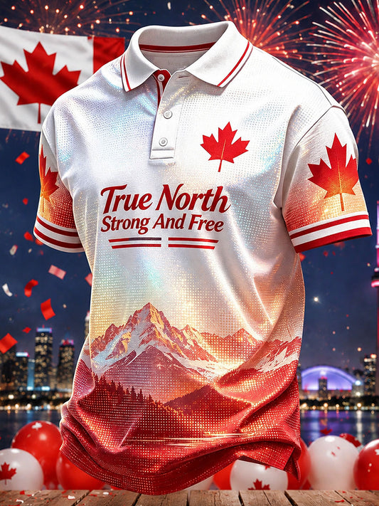 Men's True North Strong and Free Printed Casual Top
