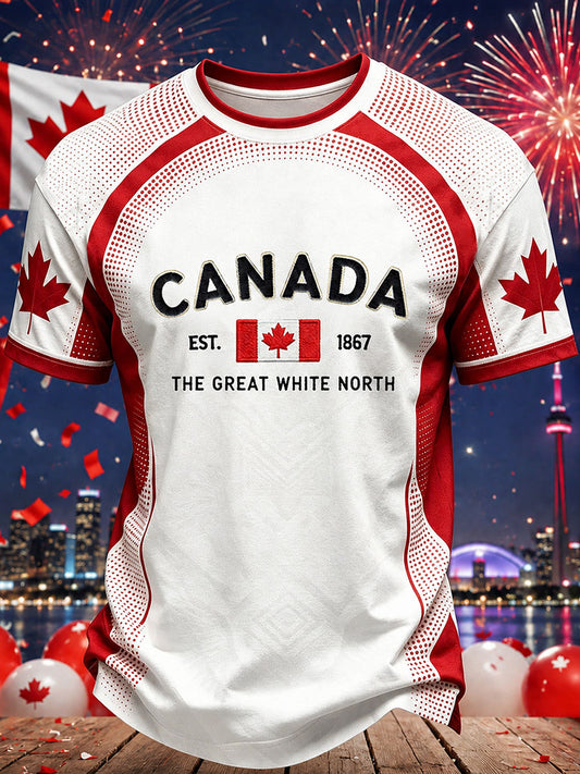 Men's True North Strong and Free Printed Casual T-Shirt