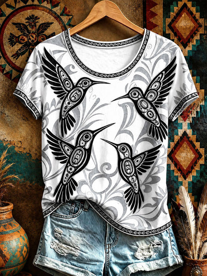 Women's Native Hummingbird Art T-Shirts