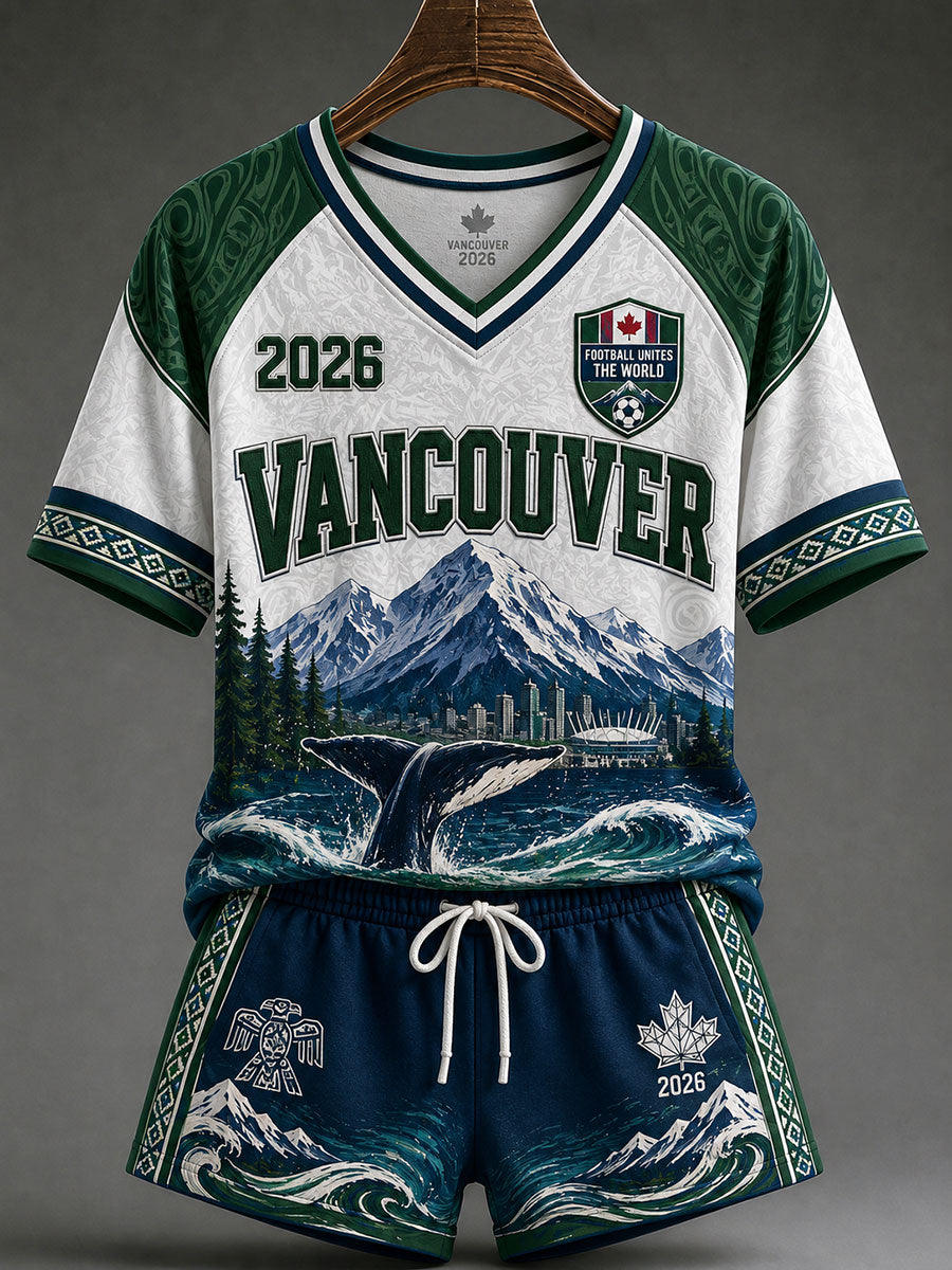 Women's 2026 Canada Soccer V-Neck T-Shirts