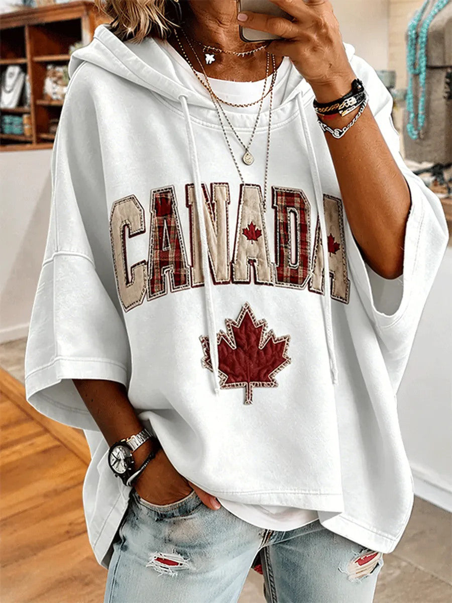 Women's Canada Print Casual Hoodie
