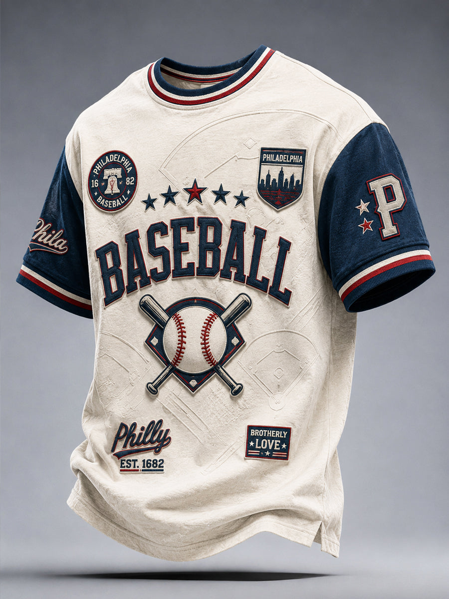 Retro Philadelphia Baseball Classic Casual T-Shirt
