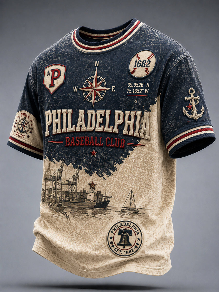 Retro Philadelphia Heritage Baseball Fan Casual T-Shirt