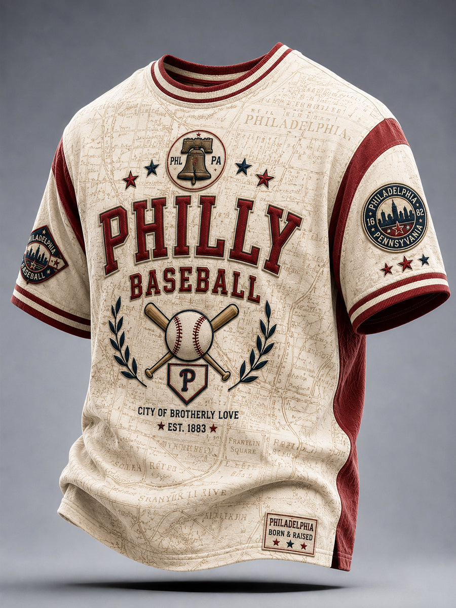Retro Philadelphia Baseball Art Casual T-Shirt