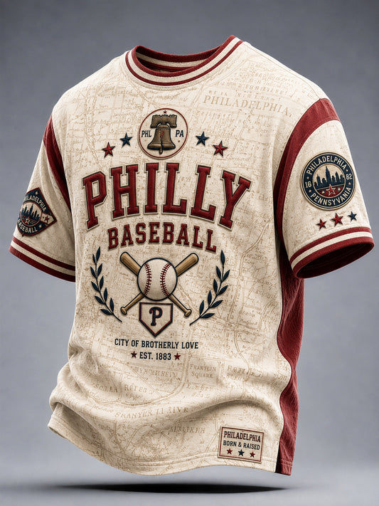 Retro Philadelphia Baseball Art Casual T-Shirt