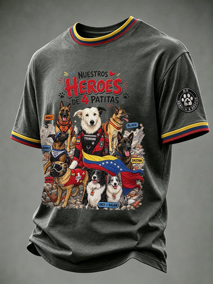 Men's Search & Rescue K9 Paw Patrol Dog Lover Print T-shirt