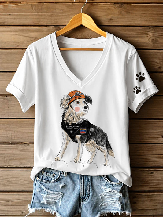 Women's Venezuela Hero Dog Tsunami Patriotic Dog Lover T-Shirt