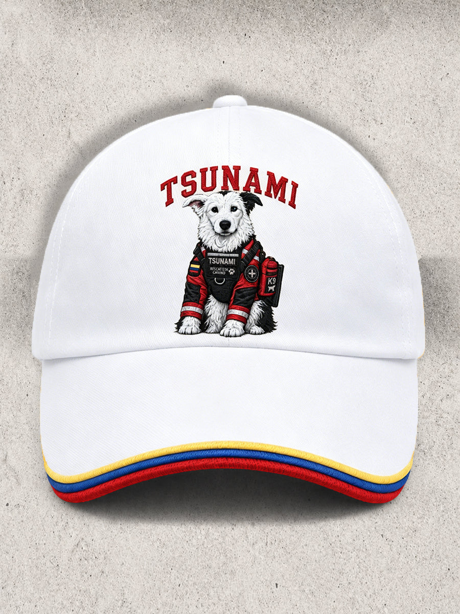 Unisex Venezuela Hero Dog Tsunami Patriotic Dog Lover Print Cap