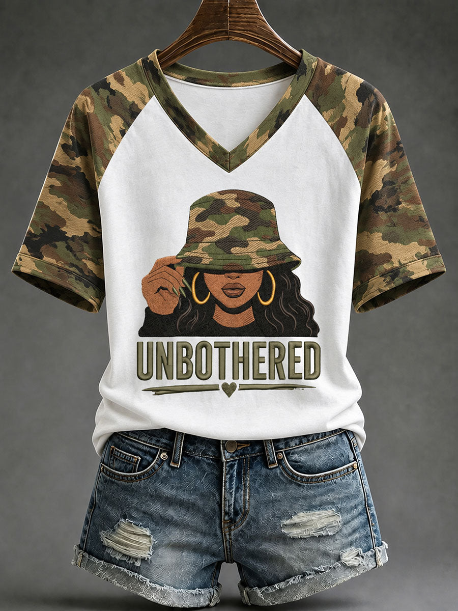 Women's Black Art V-Neck T-Shirts