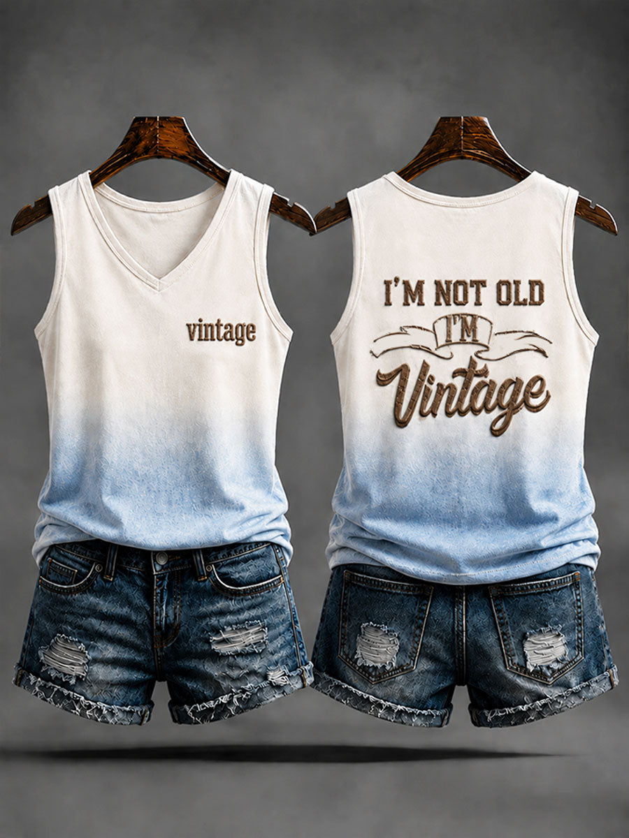 Women's 'I'm Not Old,I'm Vintage' Casual Vests
