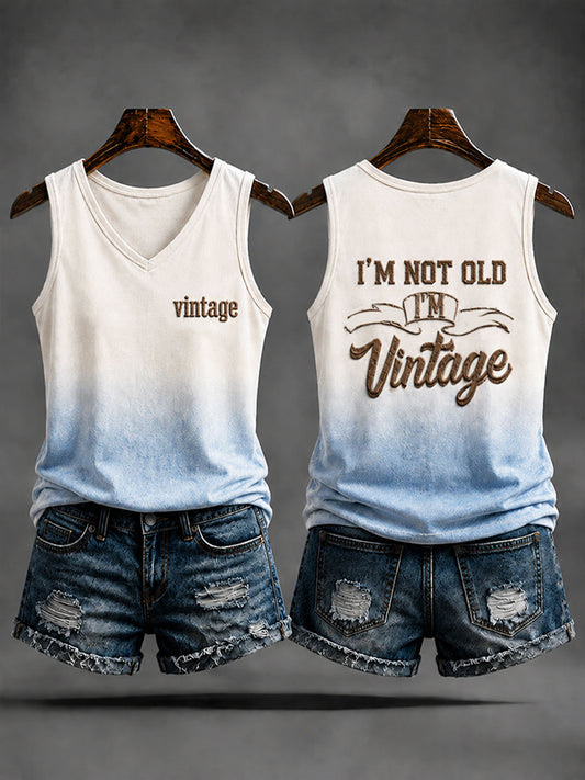 Women's 'I'm Not Old,I'm Vintage' Casual Vests
