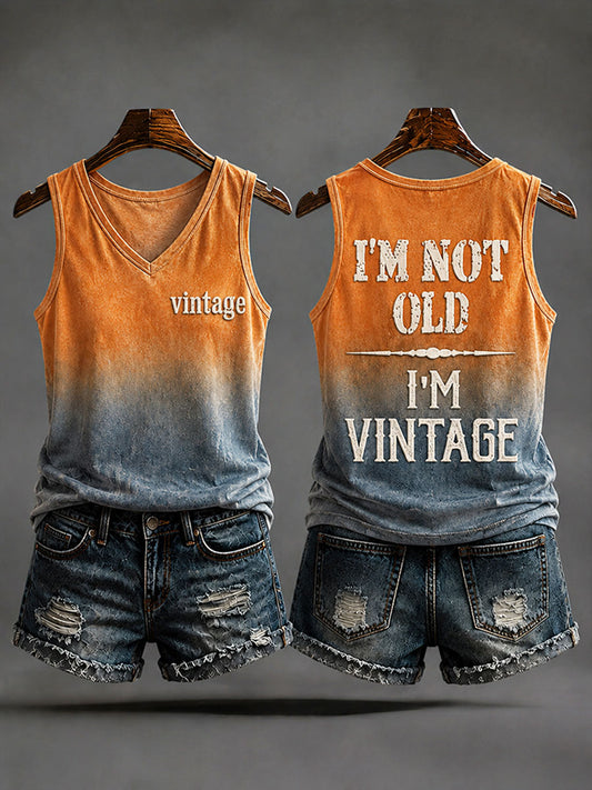 Women's 'I'm Not Old,I'm Vintage' Casual Vests