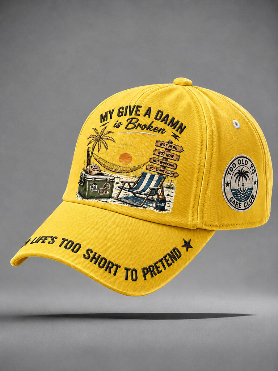 'Too Old to Care Club' unisex hats