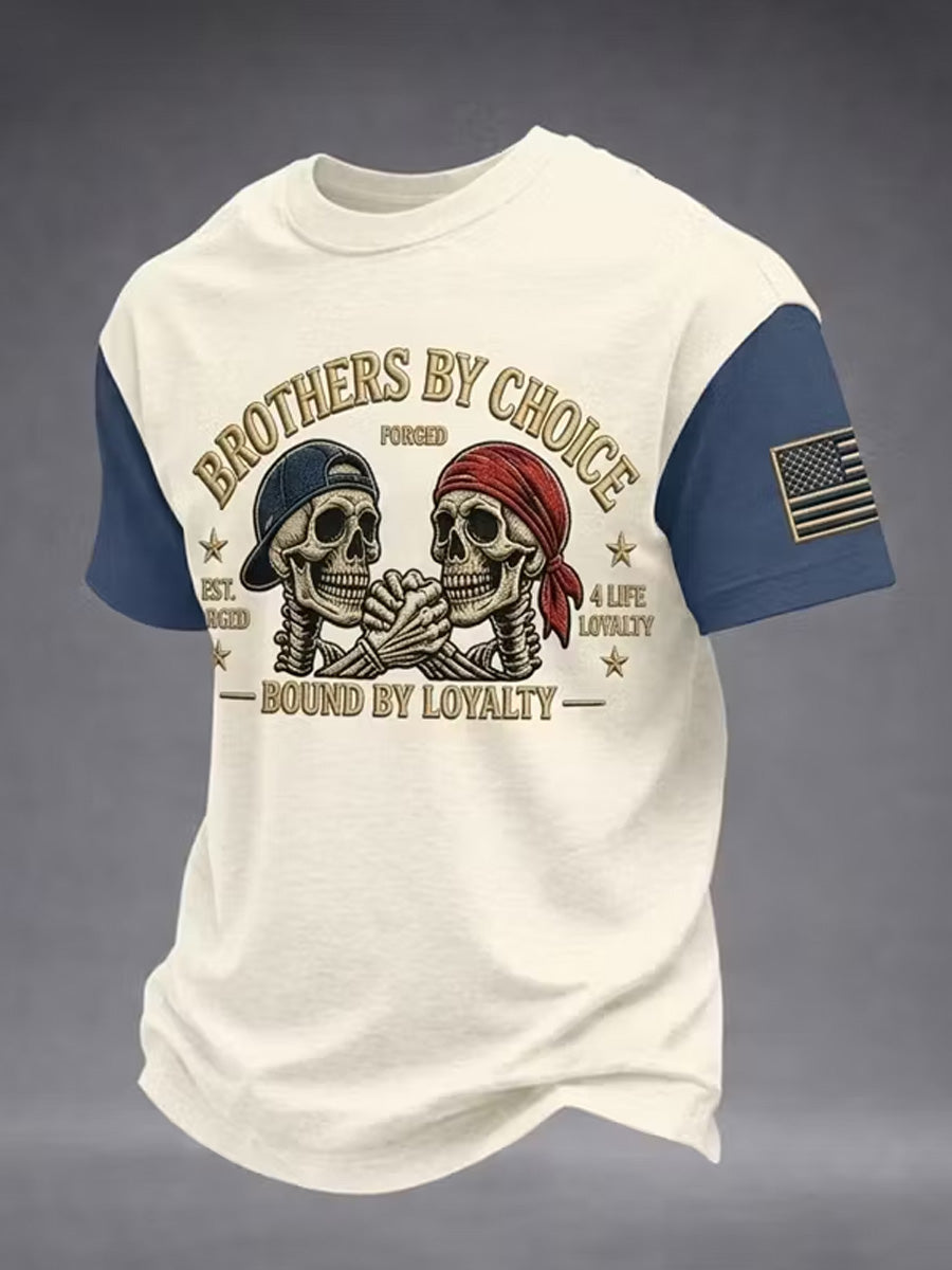 Men's Retro Brotherhood Graphic Print Tee
