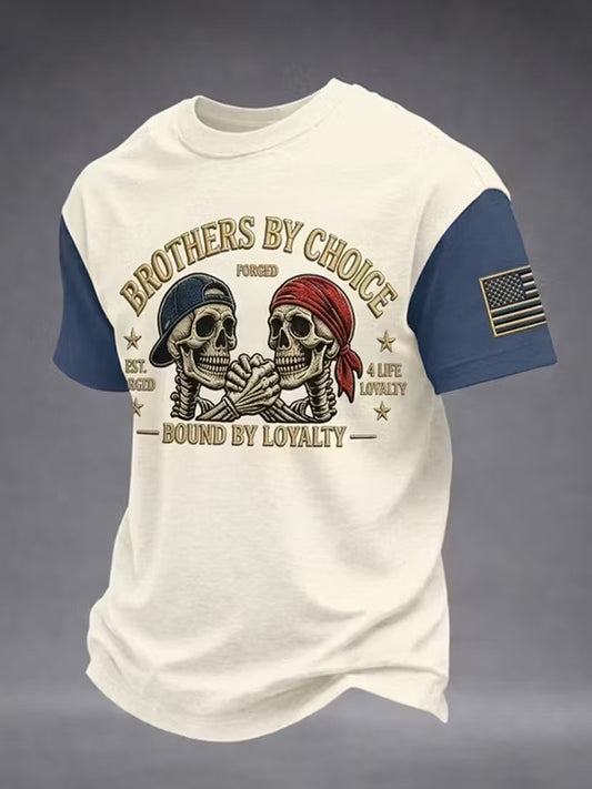Men's Retro Brotherhood Graphic Print Tee