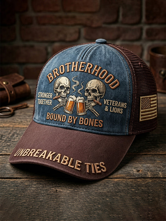 Unisex Retro Brotherhood Print Hat