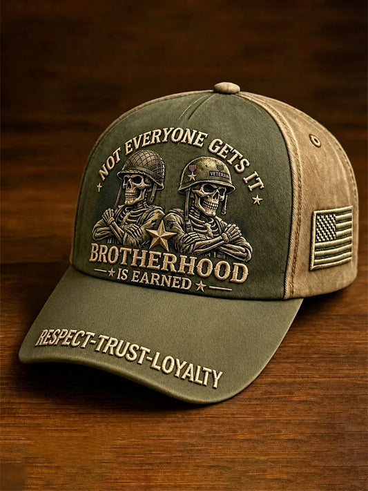 Unisex Retro Brotherhood Print Hat