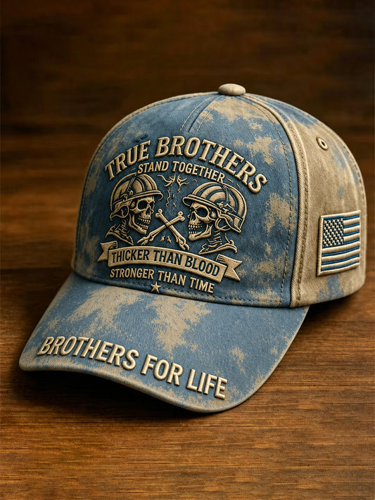 Unisex Retro Brotherhood Print Hat