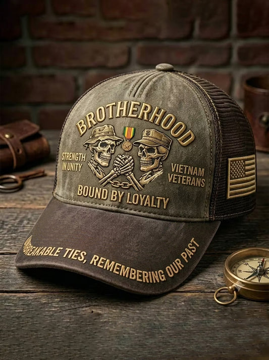 Unisex Retro Brotherhood Print Hat
