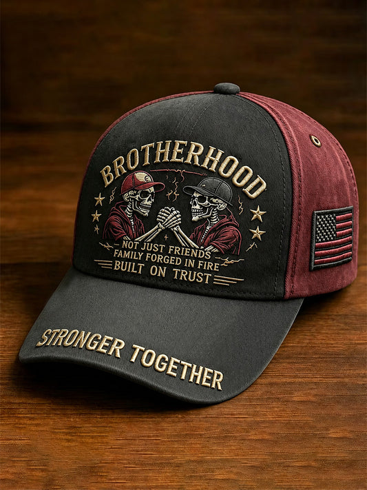 Unisex Retro Brotherhood Print Hat