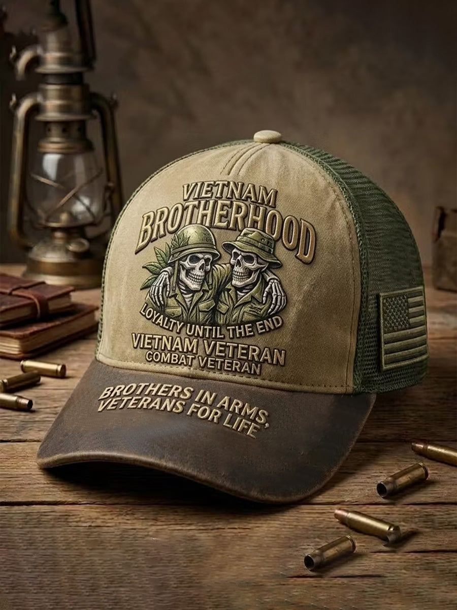 Unisex Retro Brotherhood Print Hat