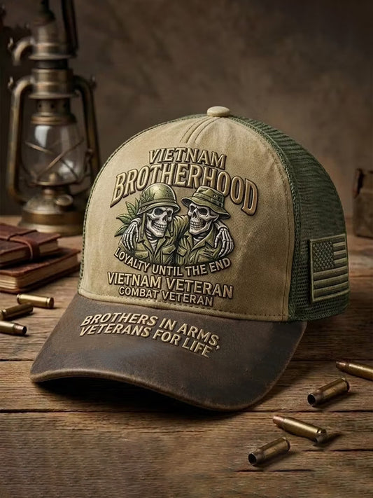 Unisex Retro Brotherhood Print Hat