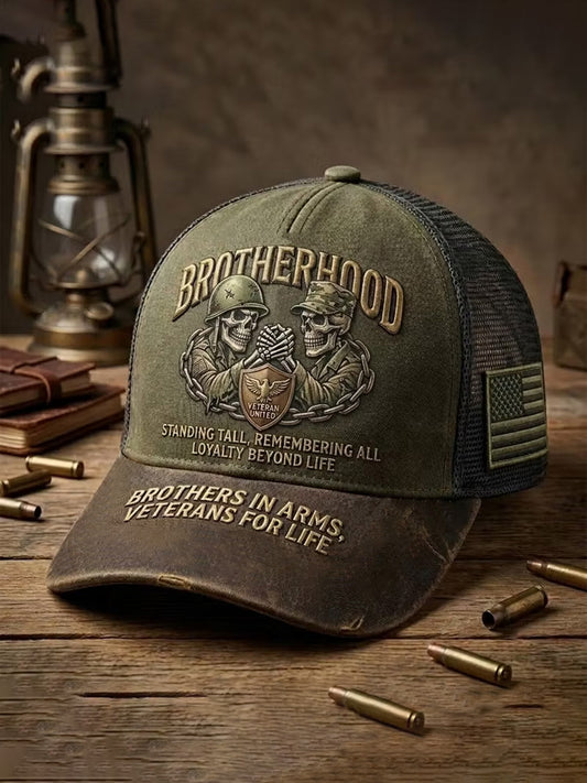 Unisex Retro Brotherhood Print Hat