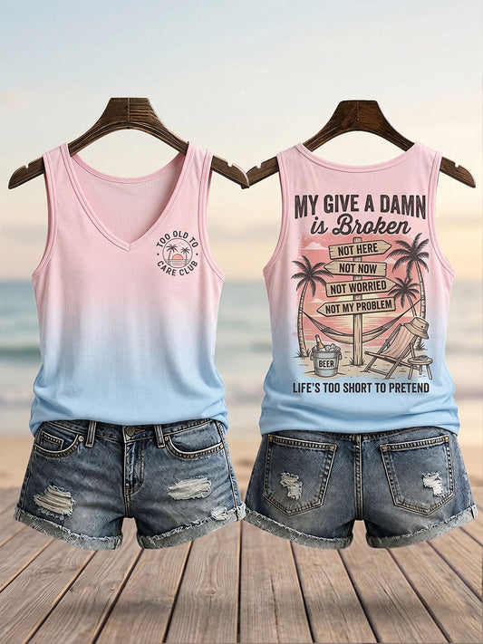 Women's Too Old To Care Club Tank Top