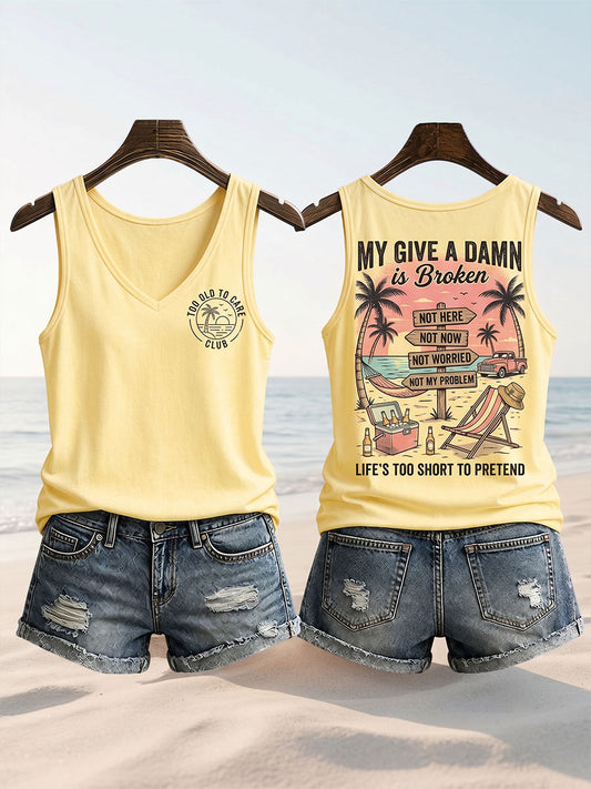 Women's Too Old To Care Club Tank Top
