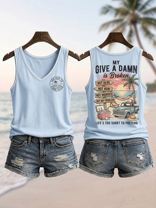 Women's Too Old To Care Club Tank Top