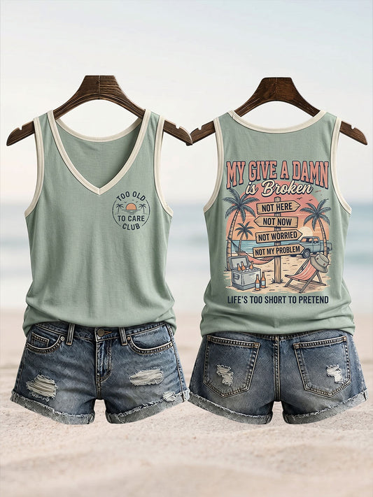 Women's Too Old To Care Club Tank Top