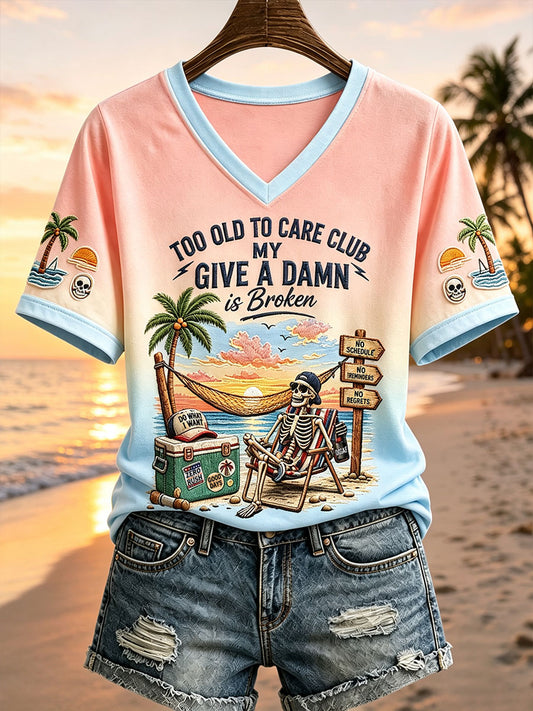 Women's  Too Old To Care Club T-shirt
