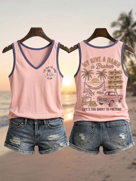 Women's Too Old To Care Club Tank Top