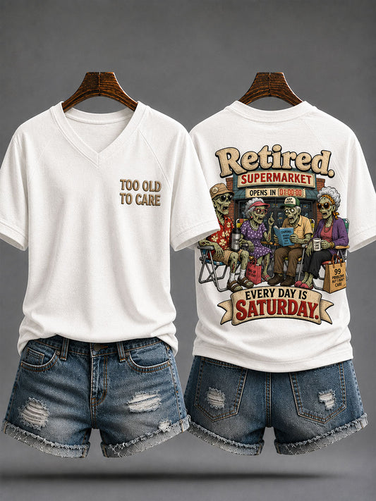 Women's 'Retired,Everyday Is Saturday'  T-shirt