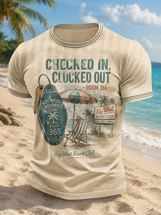 Men's Florida Keys Beach Retirement Printed T-shirt
