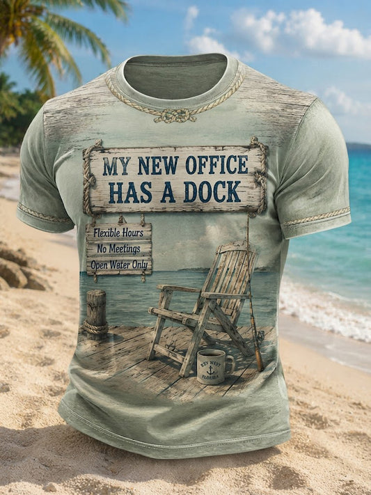 Men's Florida Keys Beach Retirement Printed T-shirt