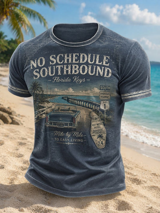 Men's Florida Keys Beach Retirement Printed T-shirt