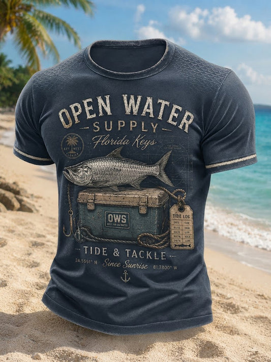 Men's Florida Keys Beach Retirement Printed T-shirt