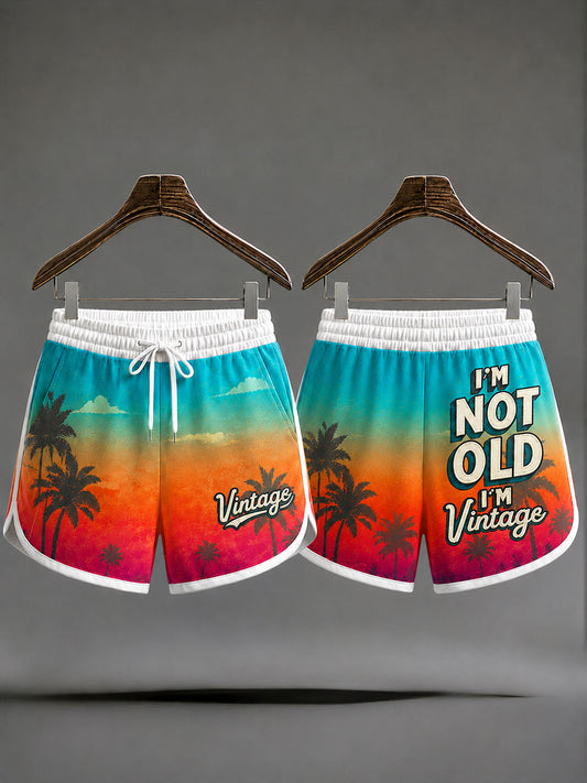 Women's "I'm not old, I'm vintage" casual shorts
