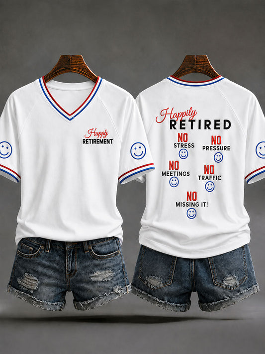 Women's "Happy Retirement" Casual T-shirt