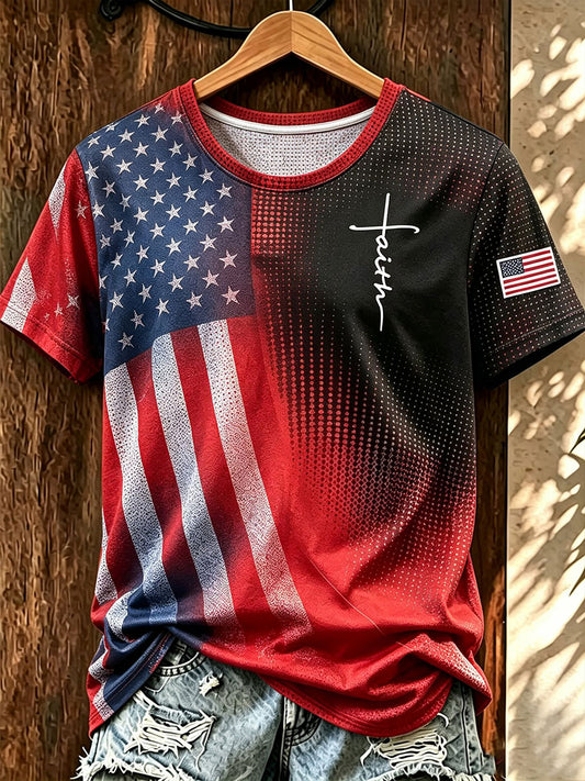 Women's America Faith Short-sleeved T-shirt