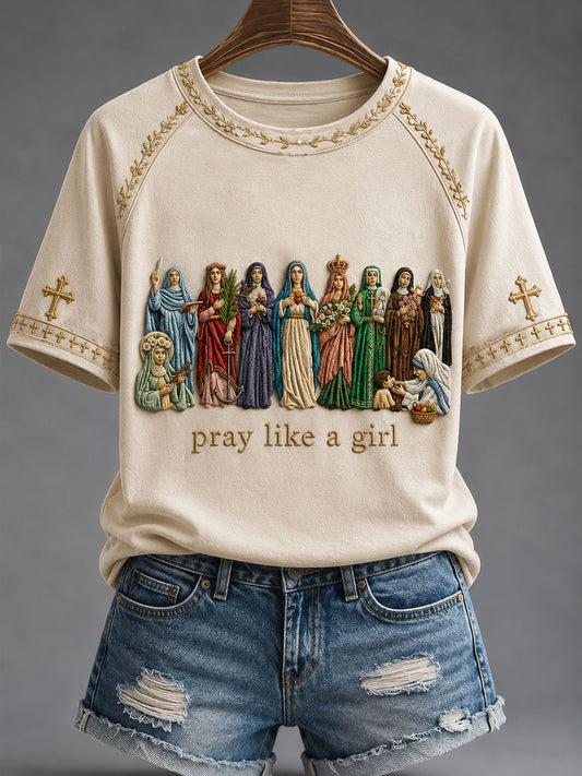 Women's Pray Like A Girl Short Sleeve T-shirt