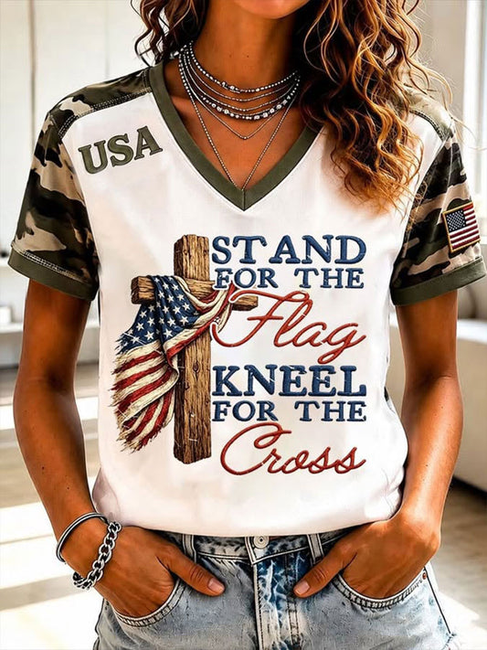 Women's America Faith Short-sleeved T-shirt
