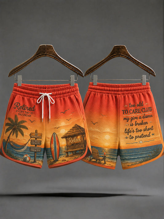 Women's  'too old to care club my give a damn is broken life's too short to pretend' Shorts