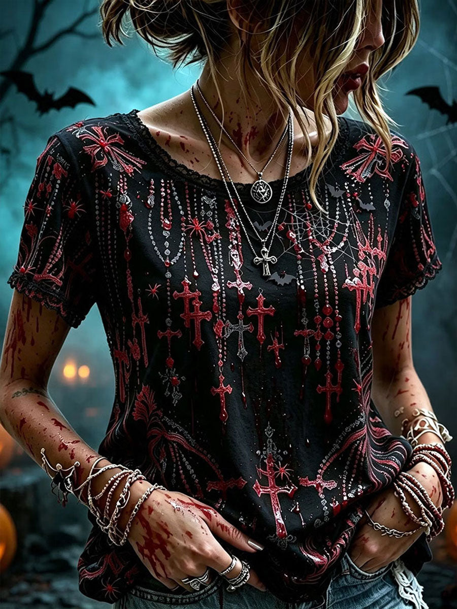Women's Gothic Style Cotton Linen Shirt