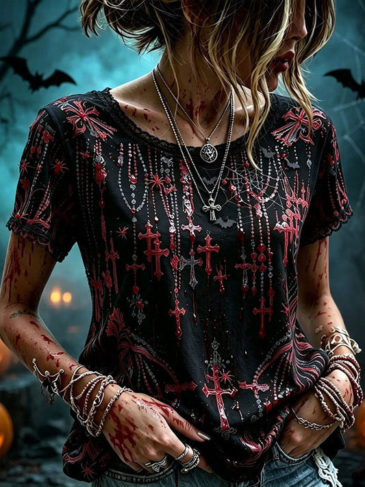 Women's Gothic Style Cotton Linen Shirt